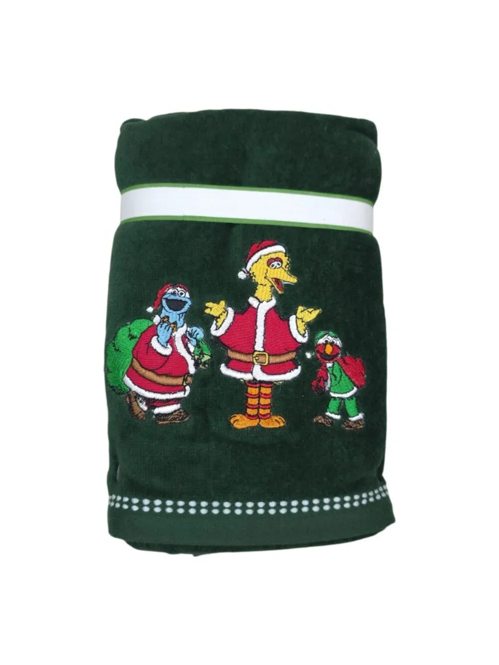 Sesame Street Holiday Hand Towels Set Of 2 Big Bird Cookie Monster Elmo 18